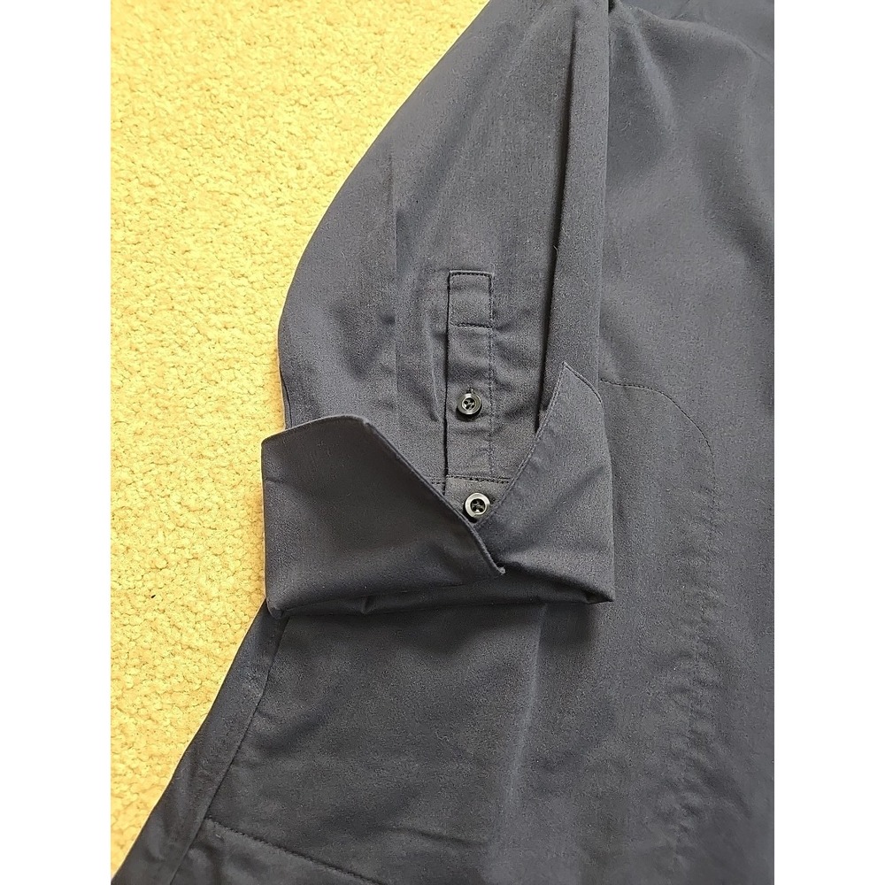 NWT Chico's 2 US 12 Classic Navy No Iron Stretch Maxi Pocket Tunic Office Classi - Picture 11 of 14